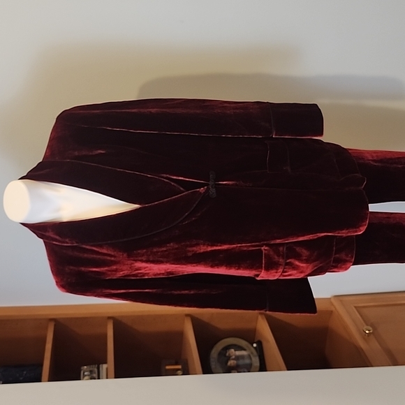 Tommy Hilfiger Red Crushed Velvet Vintage Suit - Picture 3 of 16